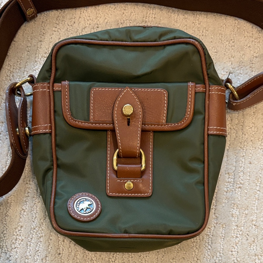 Stylish Green and Brown Crossbody Bag